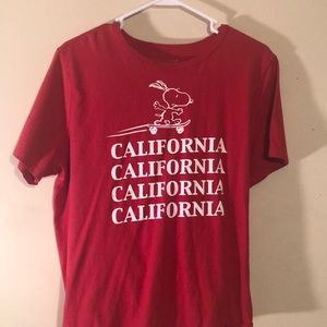 Red peanuts snoopy t-shirt